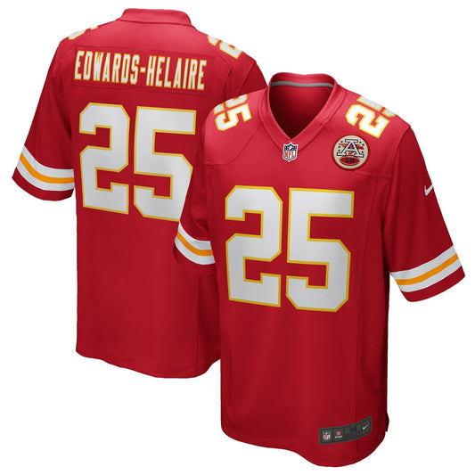 Men's  Clyde Edwards-Helaire Red Kansas City Chiefs Player Game Jersey