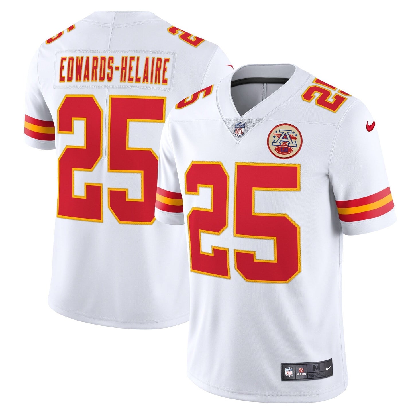 Men's  Clyde Edwards-Helaire White Kansas City Chiefs Vapor Limited Jersey