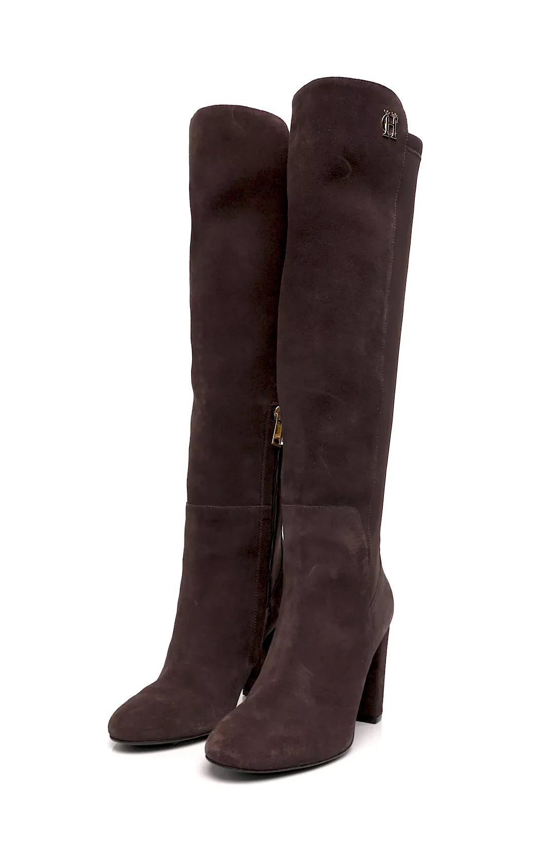 Albany Heeled Boot (Chocolate Suede)