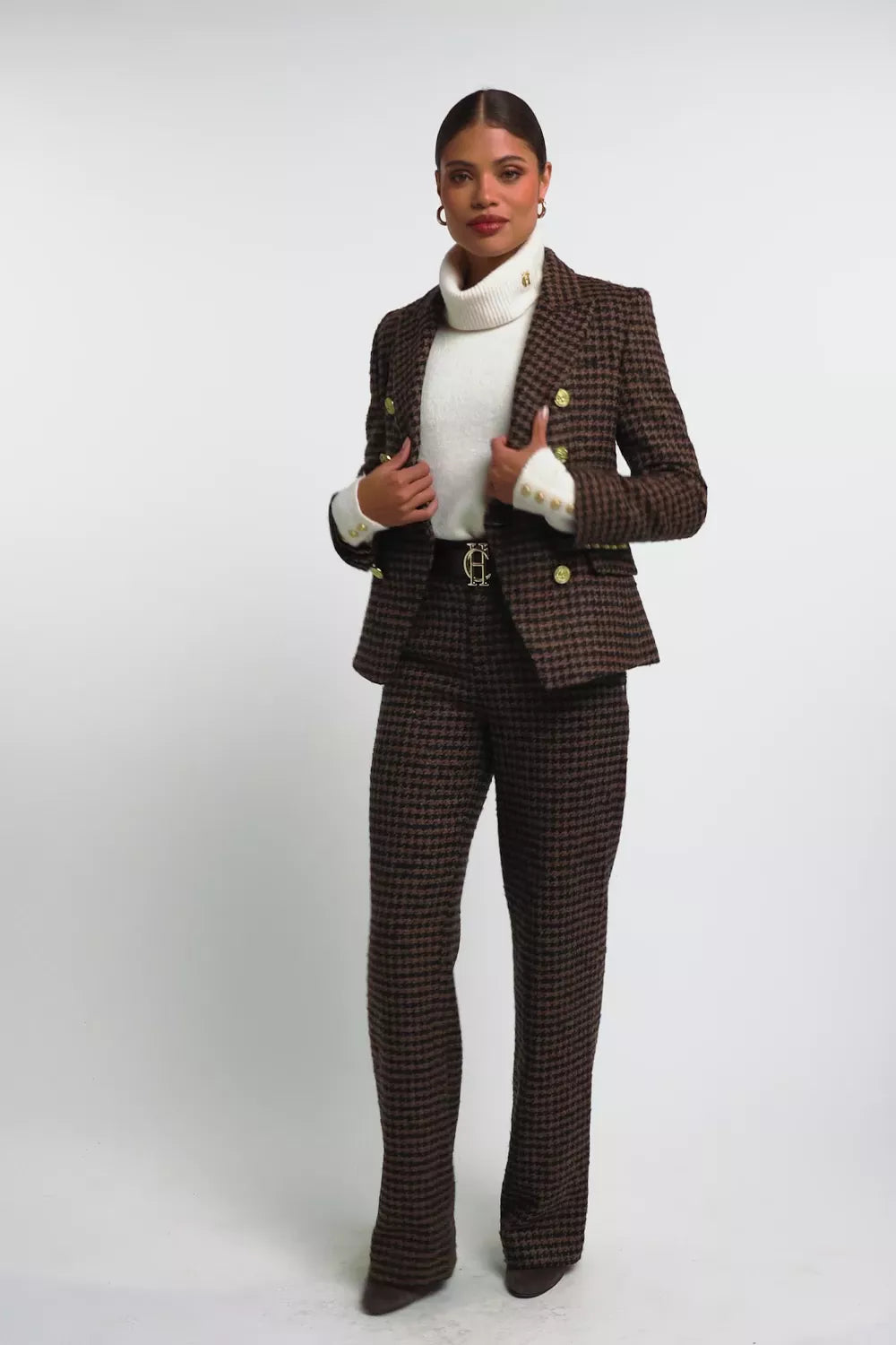 Knightsbridge Blazer (Chocolate Houndstooth)