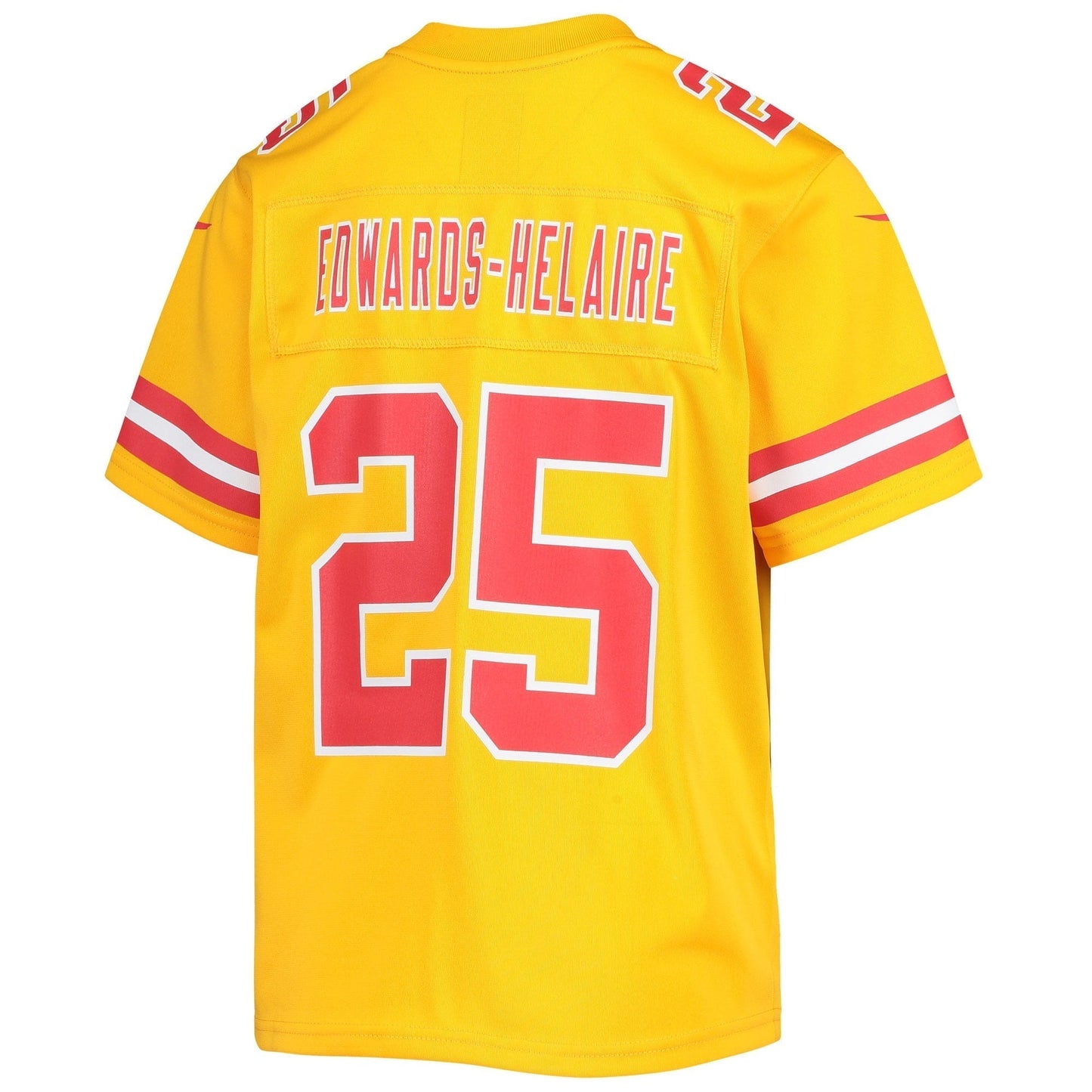 Youth  Clyde Edwards-Helaire Gold Kansas City Chiefs Inverted Team Game Jersey