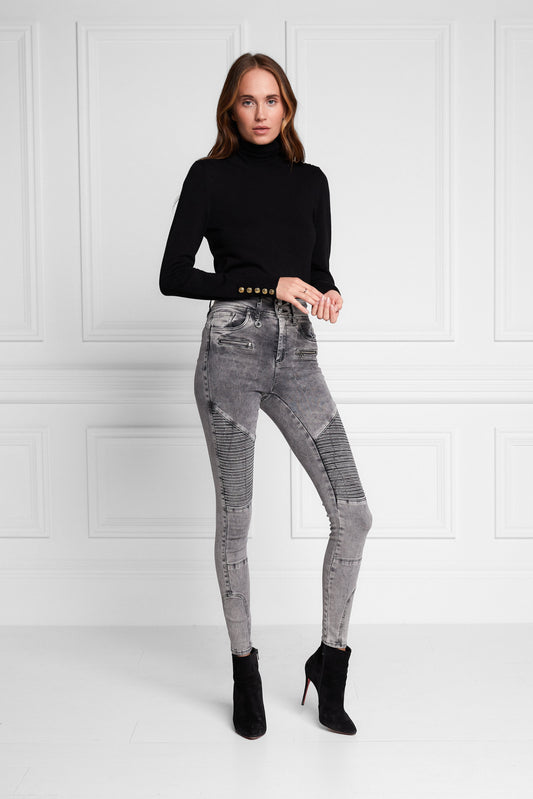 Biker Jean (Ash Grey)