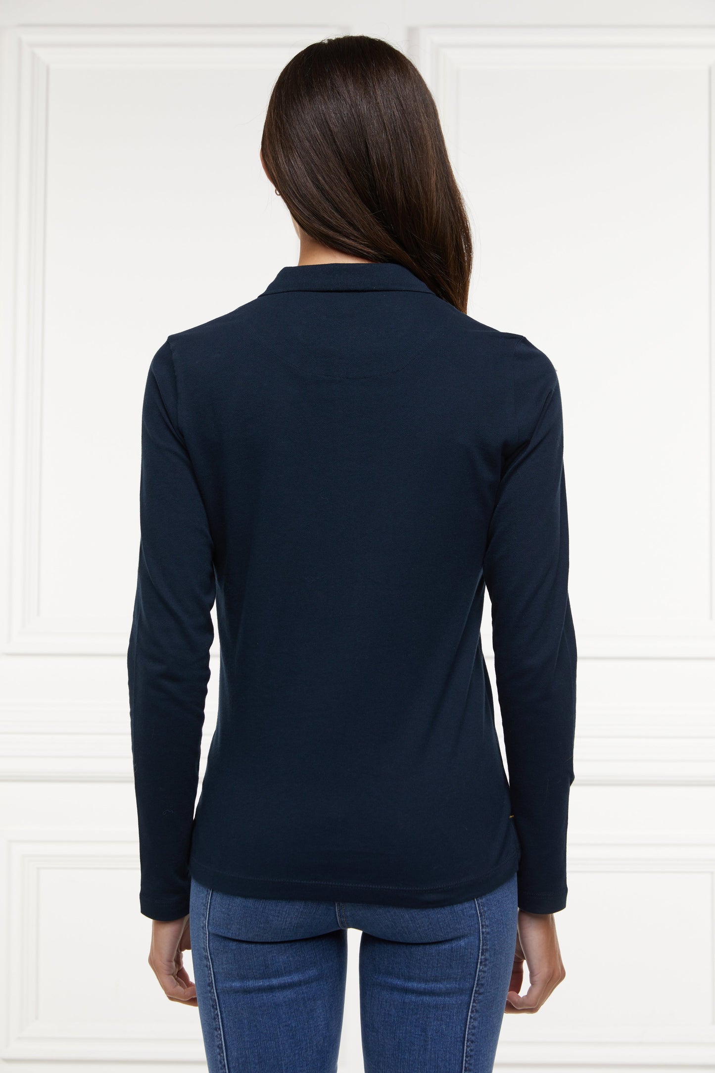 Long Sleeve Crest Polo (Ink Navy)