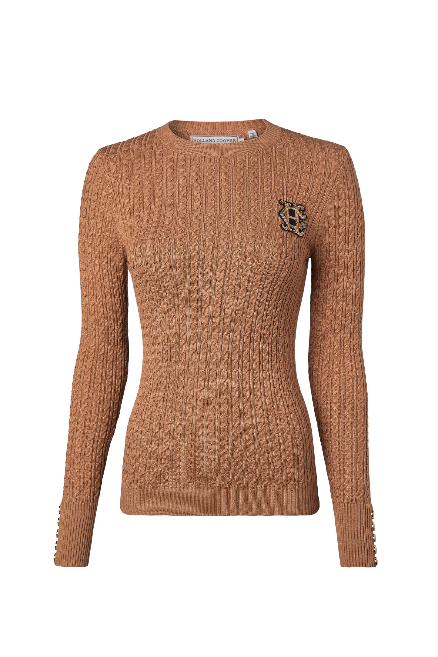 Princeton Crew Neck Knit (Dark Camel)