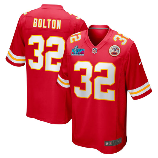 Nick Bolton Kansas City Chiefs  Super Bowl LVII Patch Game Jersey - Red