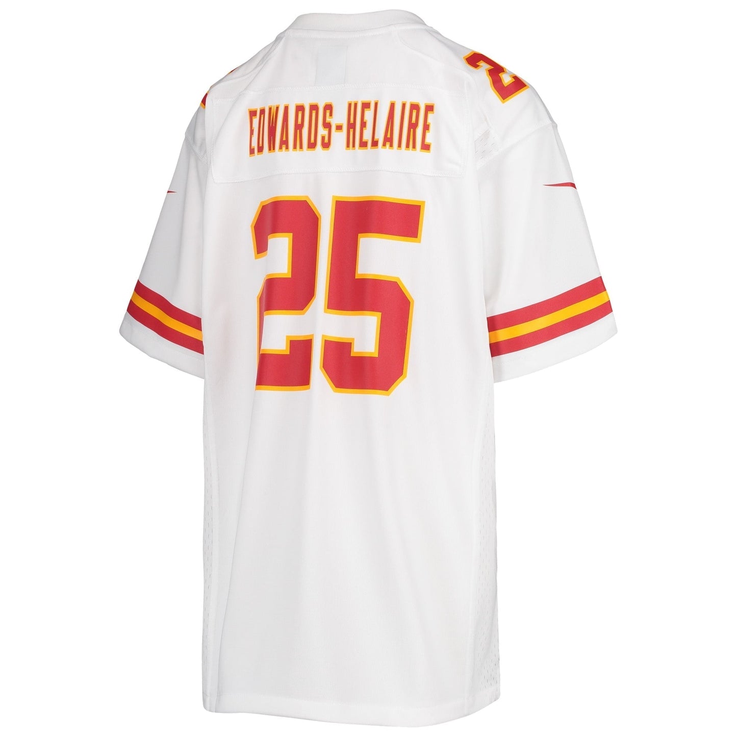 Youth  Clyde Edwards-Helaire White Kansas City Chiefs Game Jersey