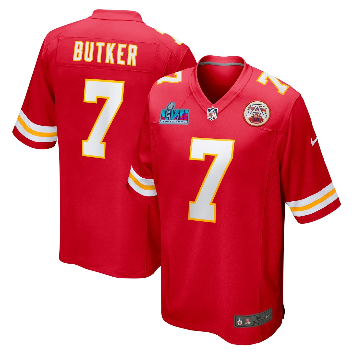 Harrison Butker Kansas City Chiefs  Super Bowl LVII Patch Game Jersey - Red