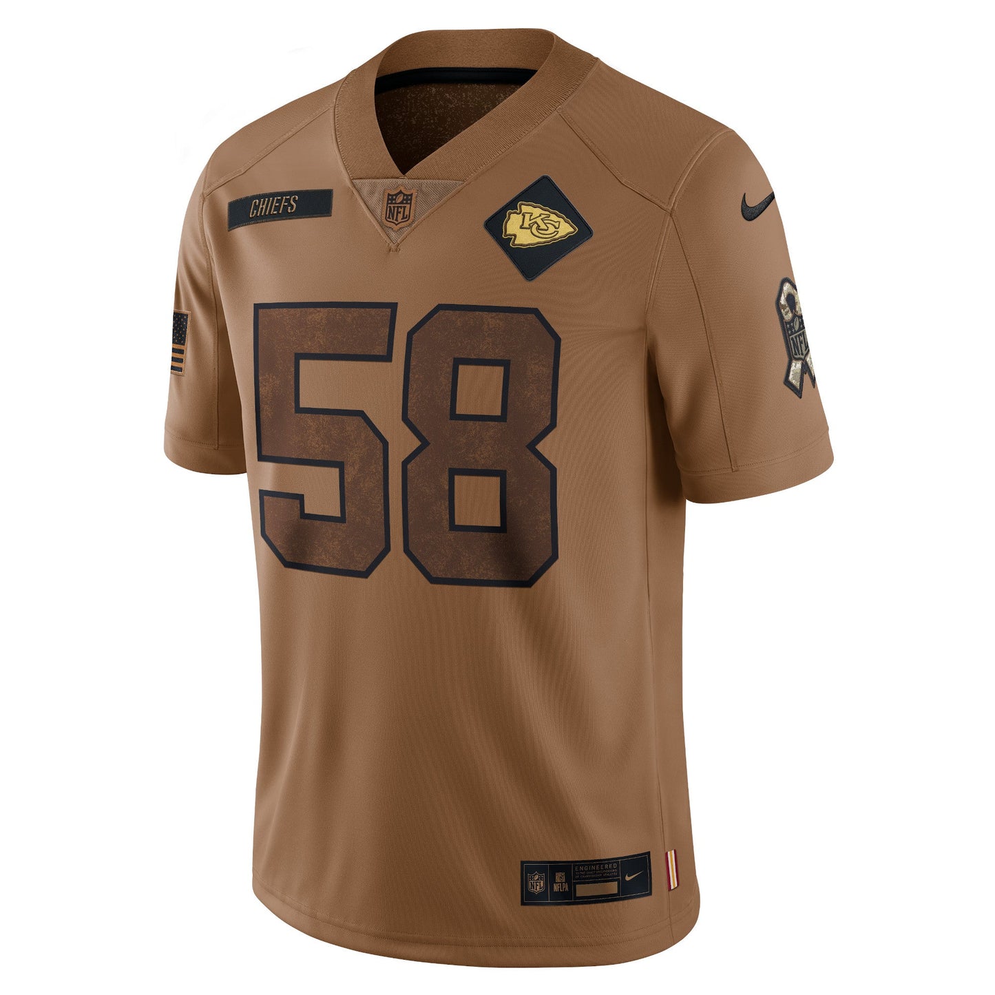 Derrick Thomas Kansas City Chiefs  2023 Salute To Service Retired Player Limited Jersey - Brown