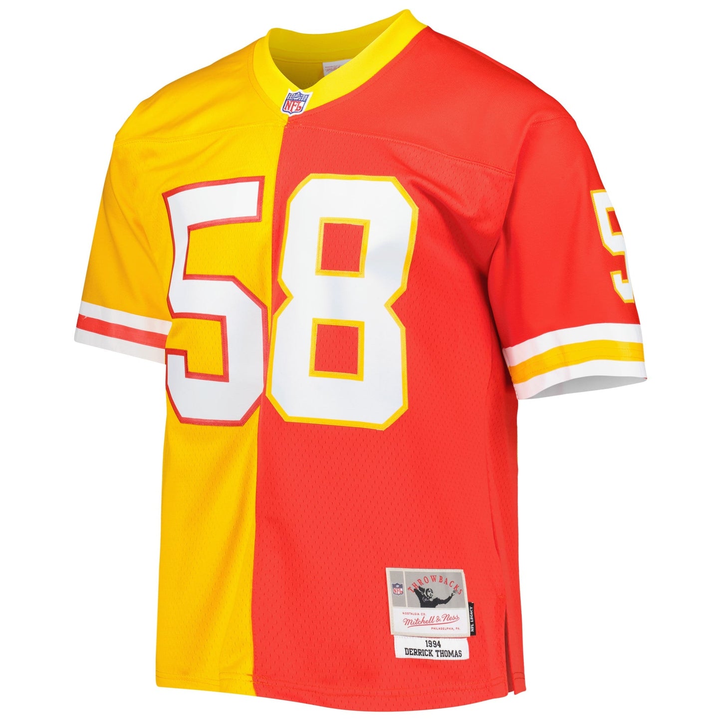 Derrick Thomas Kansas City Chiefs Mitchell & Ness 1994 Split Legacy Replica Jersey - Red/Gold