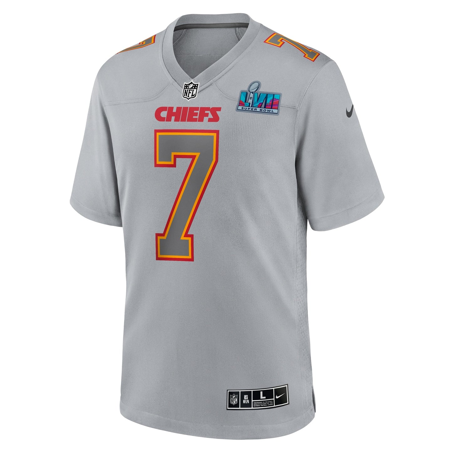 Harrison Butker Kansas City Chiefs  Super Bowl LVII Patch Atmosphere Fashion Game Jersey - Gray