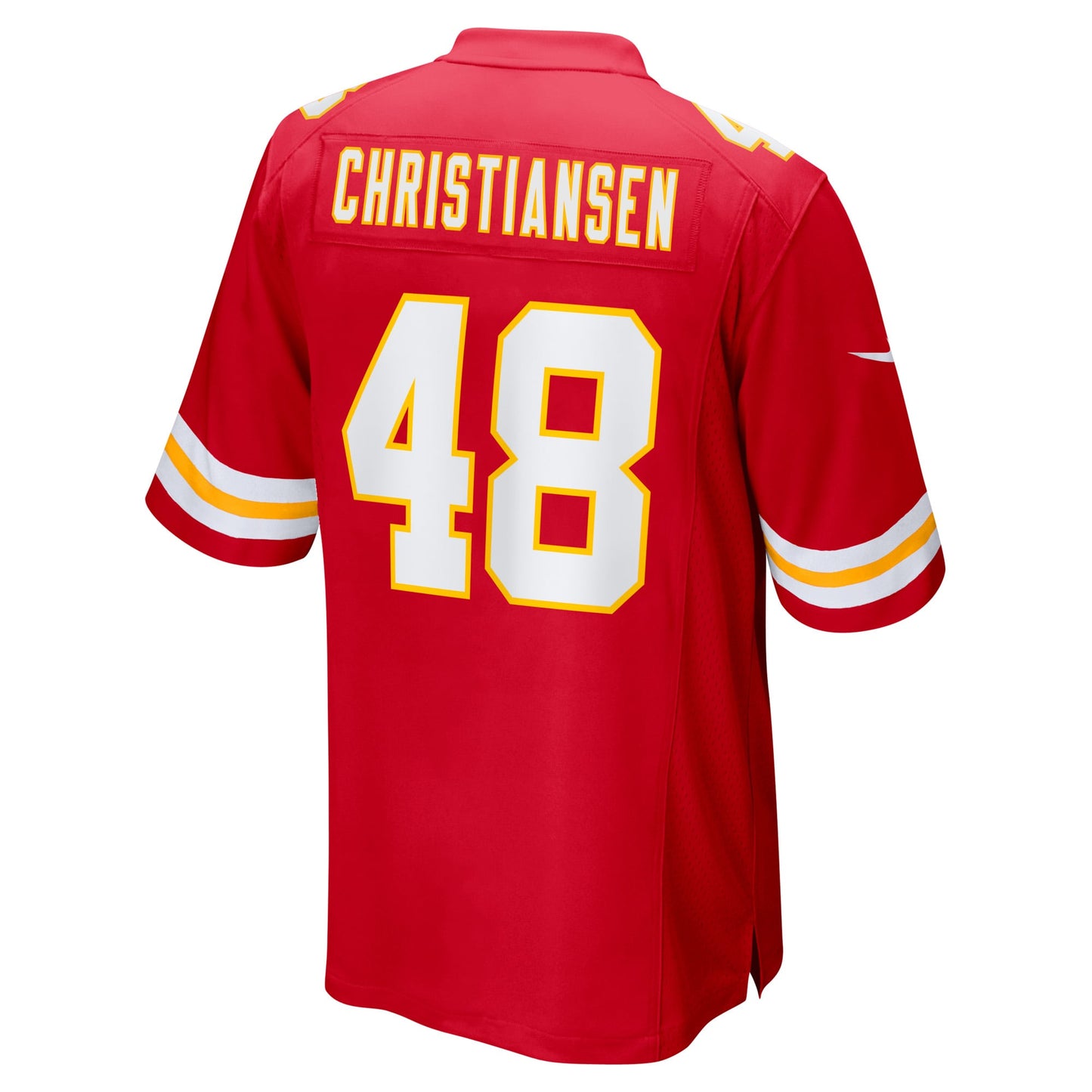 Men's  Cole Christiansen Red Kansas City Chiefs Game Player Jersey