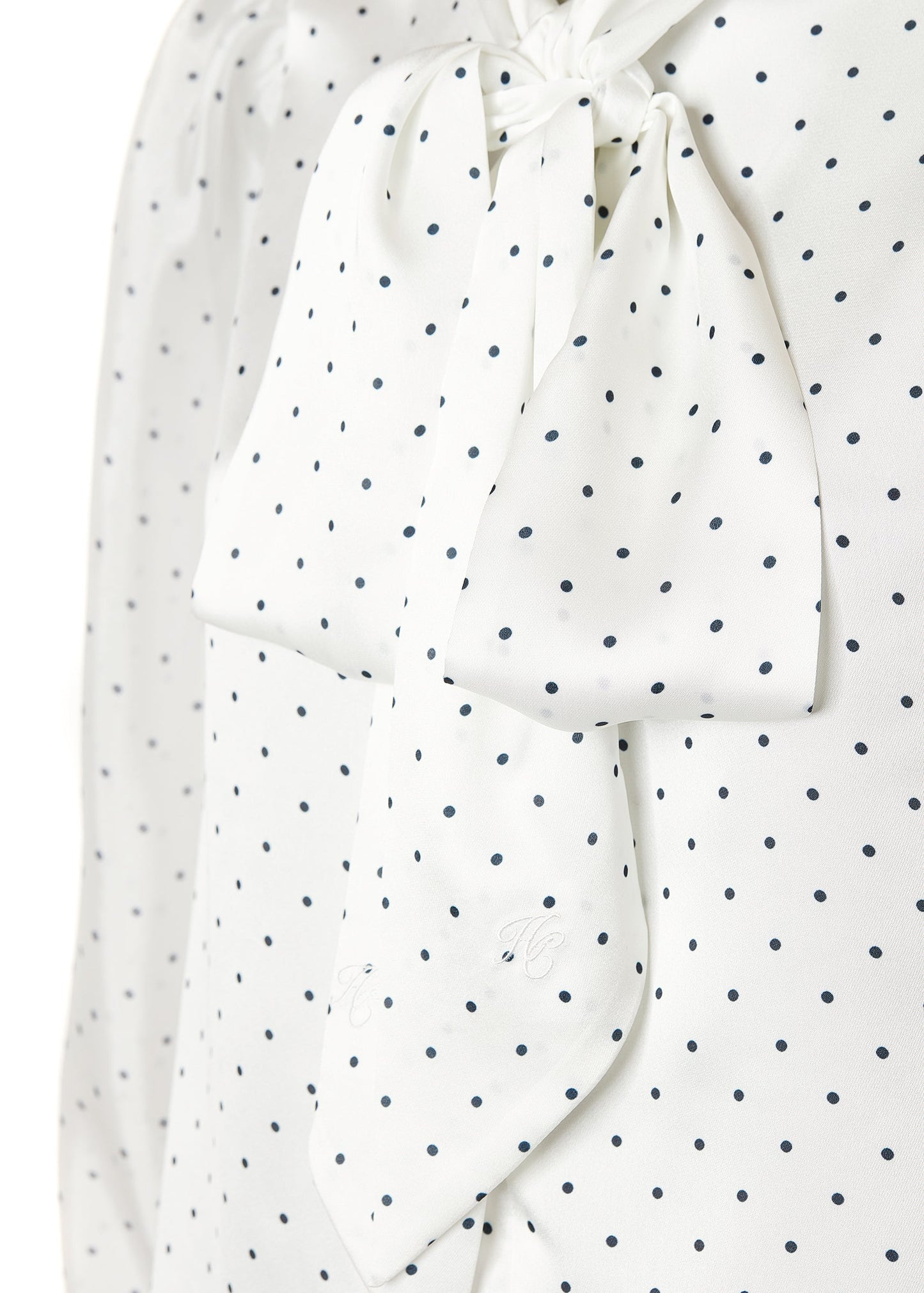 Ariella Blouse (White Polka Dot)