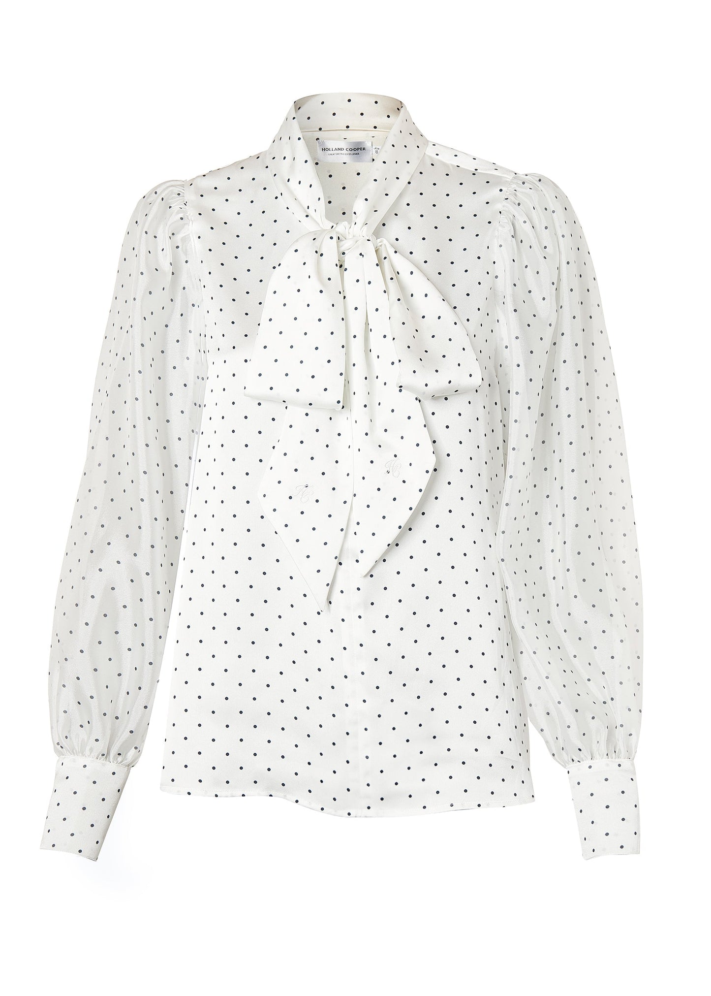 Ariella Blouse (White Polka Dot)