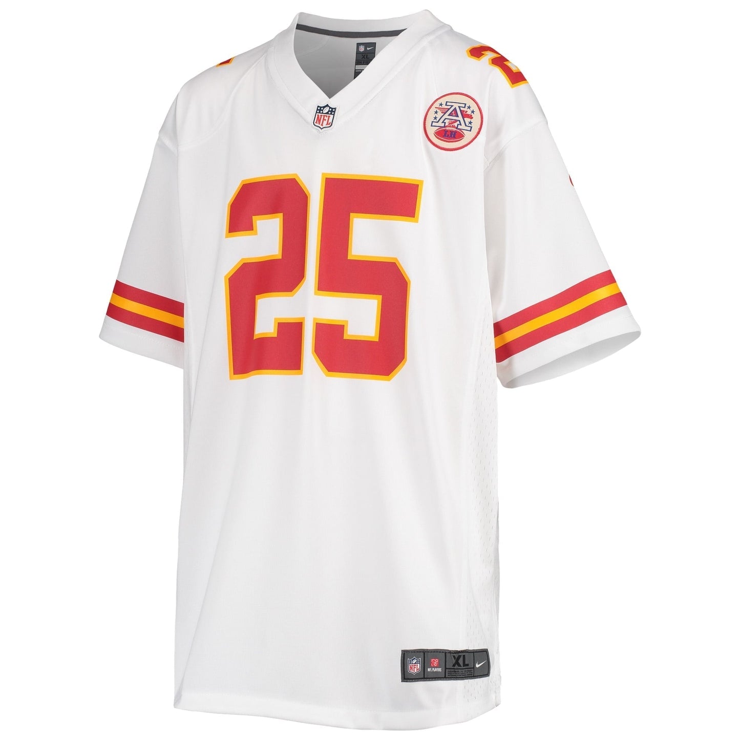 Youth  Clyde Edwards-Helaire White Kansas City Chiefs Game Jersey