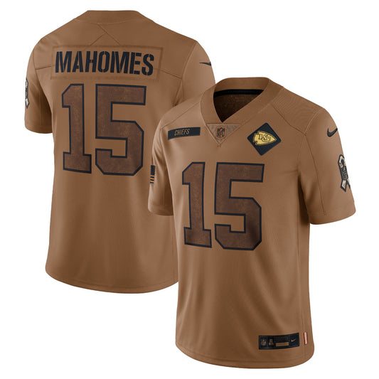 Patrick Mahomes Kansas City Chiefs  2023 Salute To Service Limited Jersey - Brown