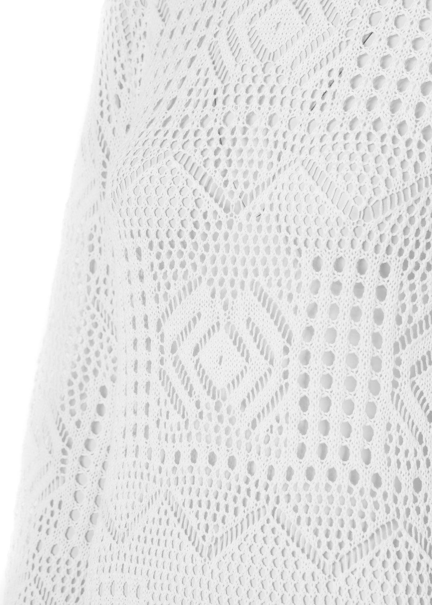 Crochet Beach Dress (White)