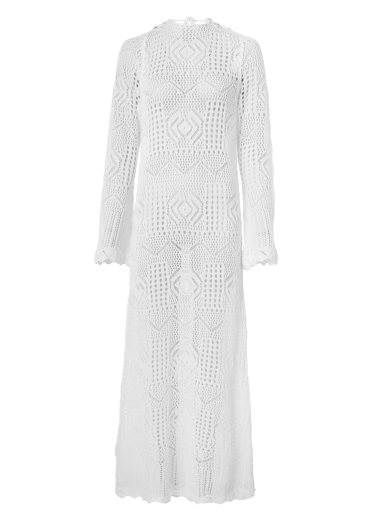 Crochet Beach Dress (White)