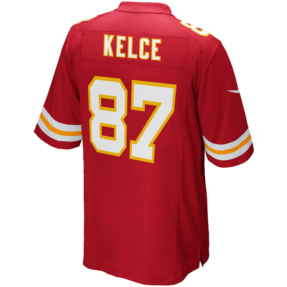 Youth Kansas City Chiefs Travis Kelce Team Color Game Jersey Red