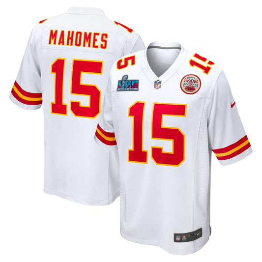 Patrick Mahomes Kansas City Chiefs  Super Bowl LVII Patch Away Game Jersey - White