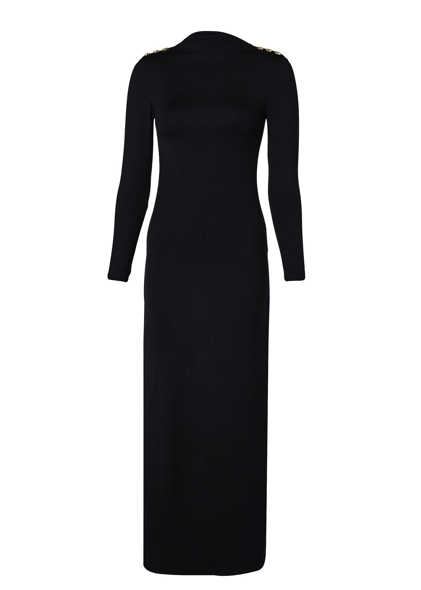 Harper Long Sleeve Maxi Dress (Black)