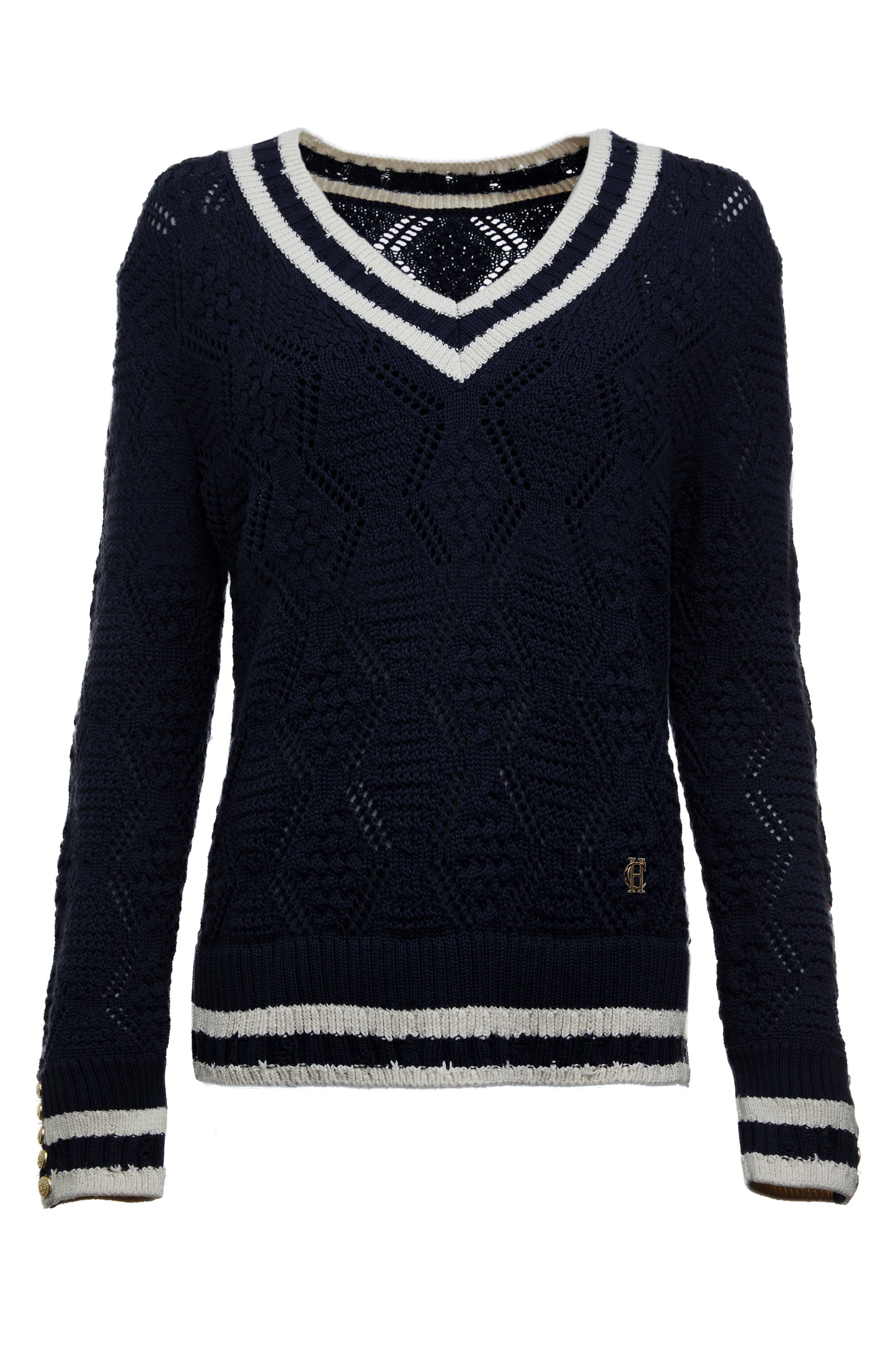 Harvard V-Neck Knit (Ink Navy)