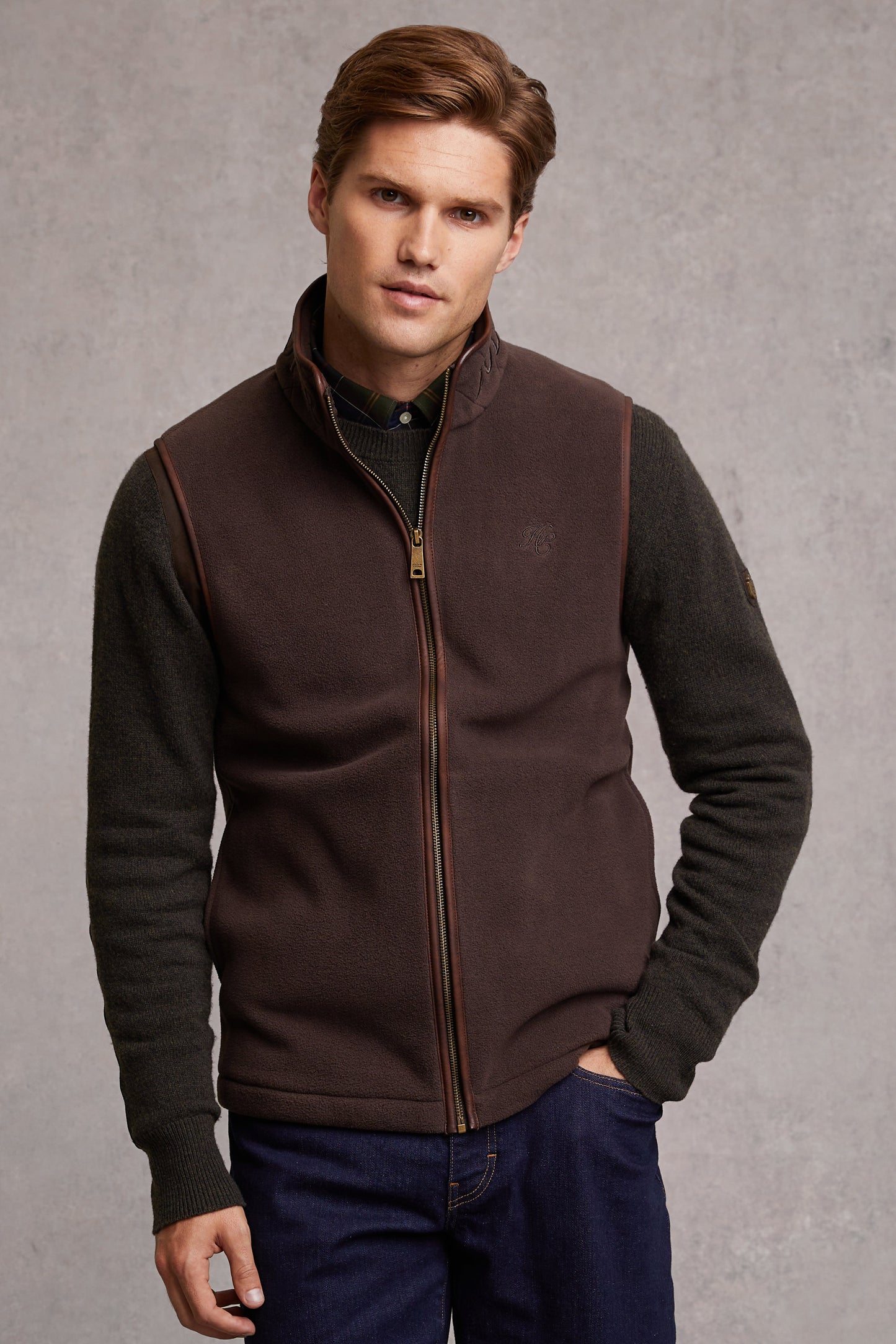 Country Fleece Gilet (Chocolate)