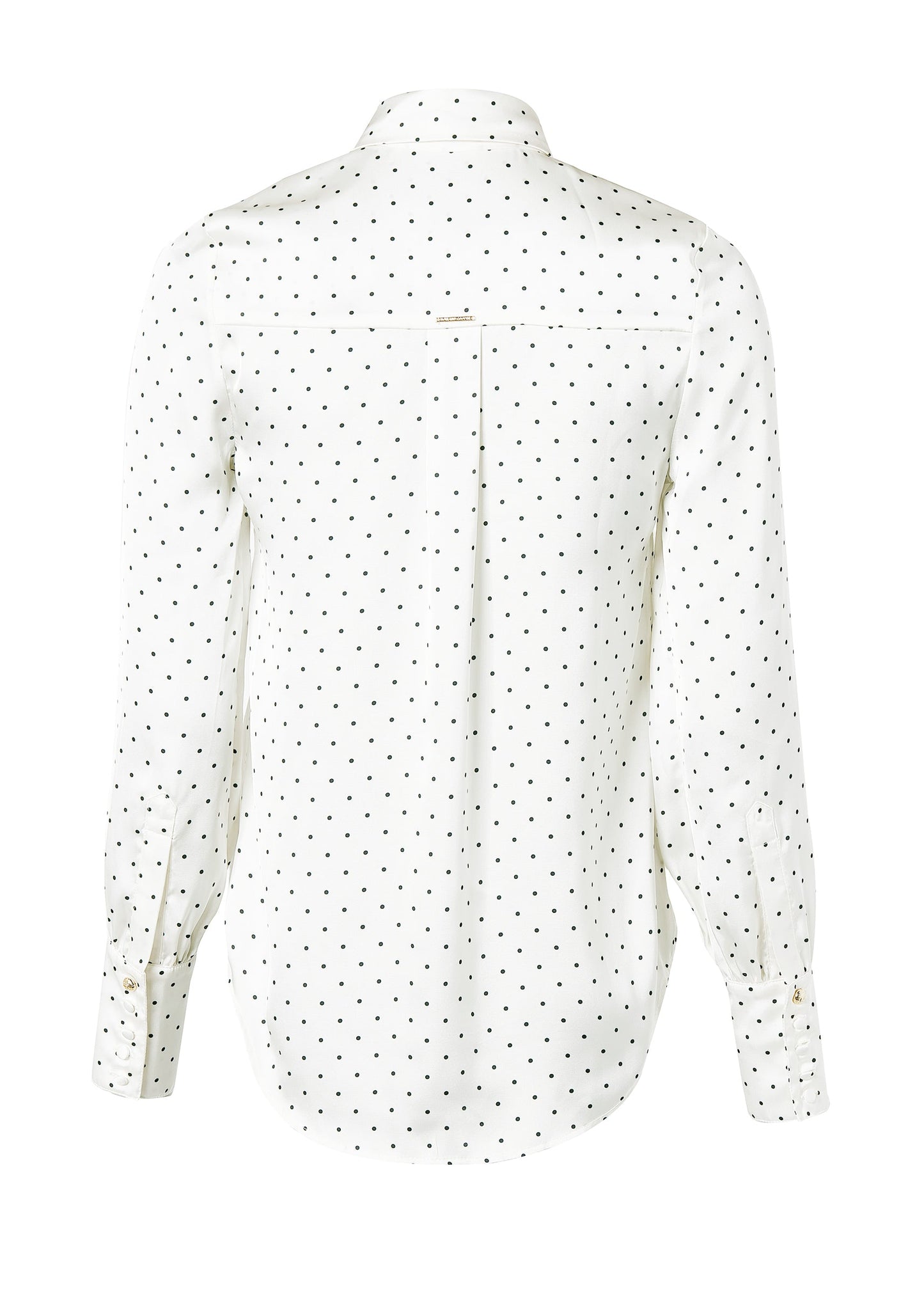 Penny Satin Shirt (Cream Polka Dot)