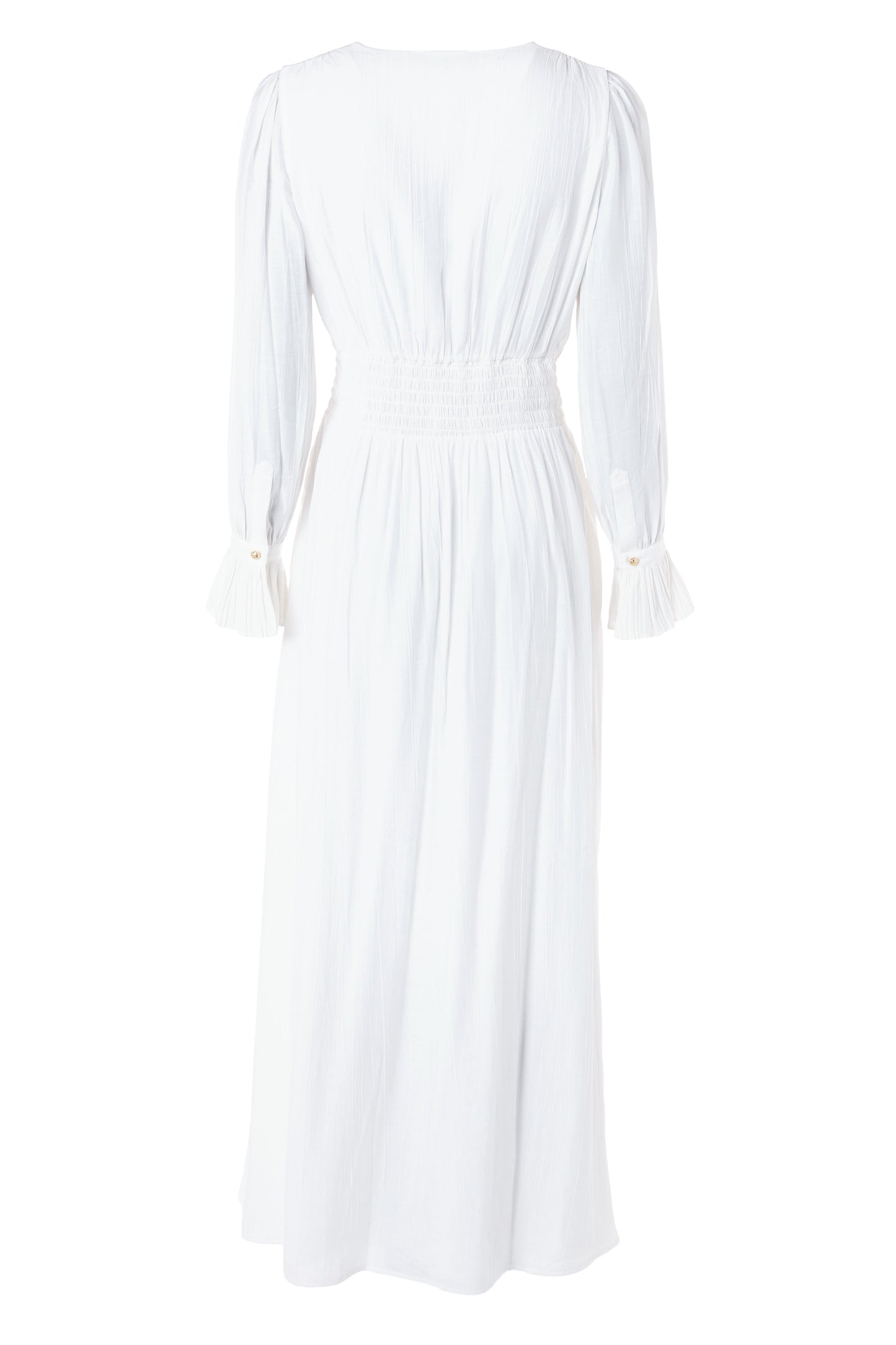 Phoebe V-Neck Maxi Dress (White)