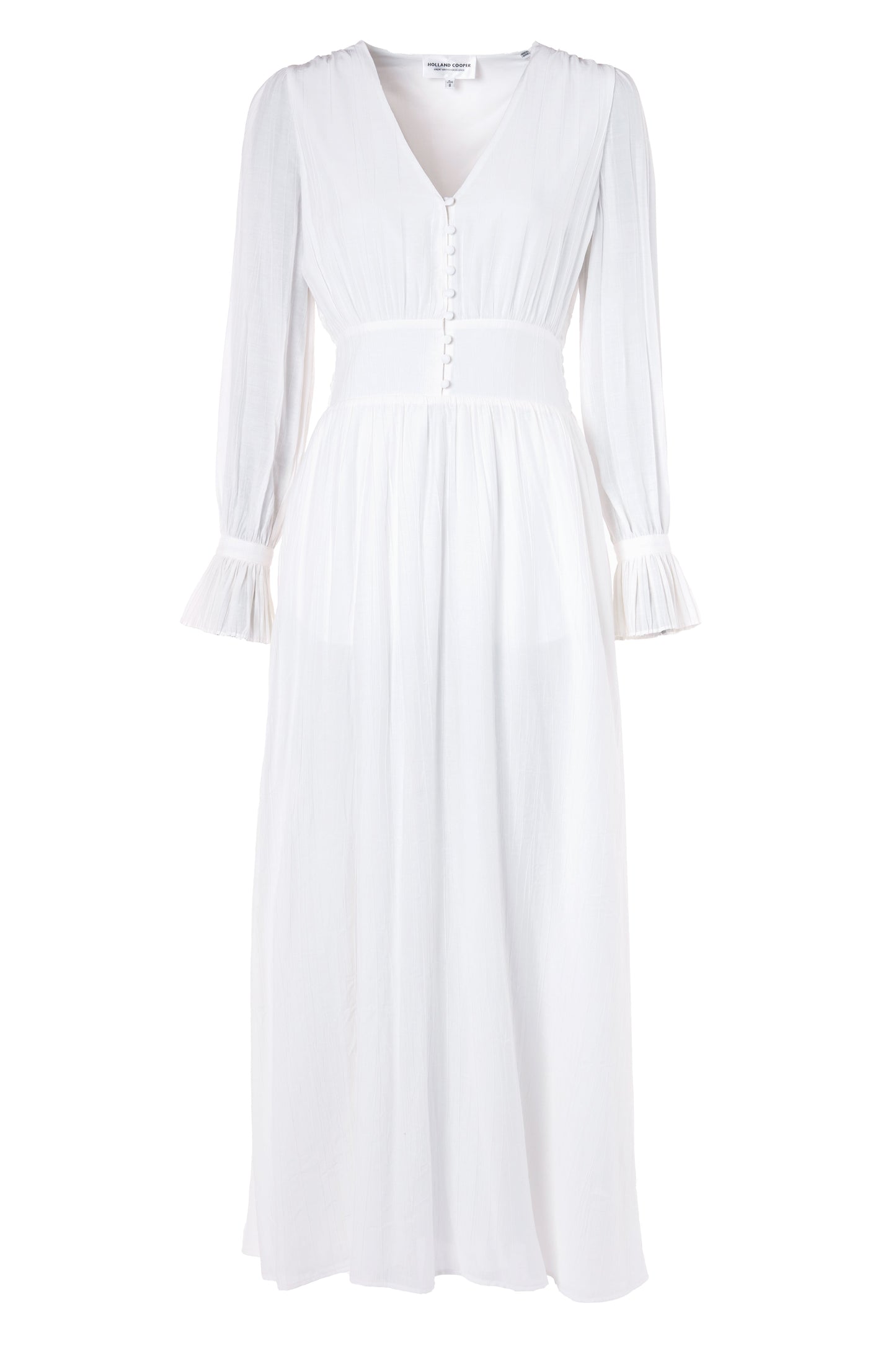 Phoebe V-Neck Maxi Dress (White)