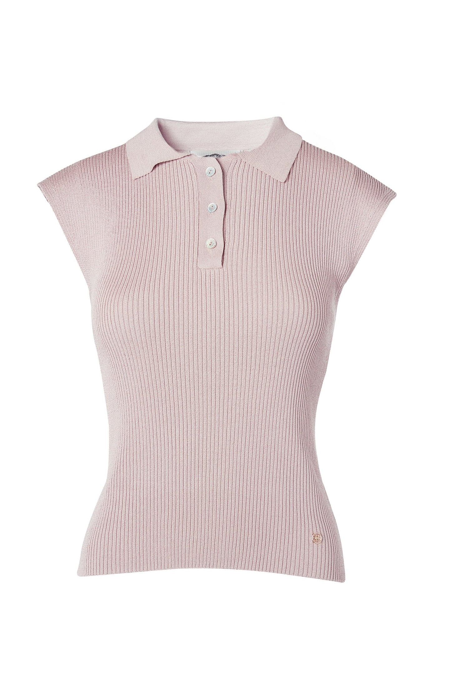 Scarlett Polo Knit (Soft Pink)