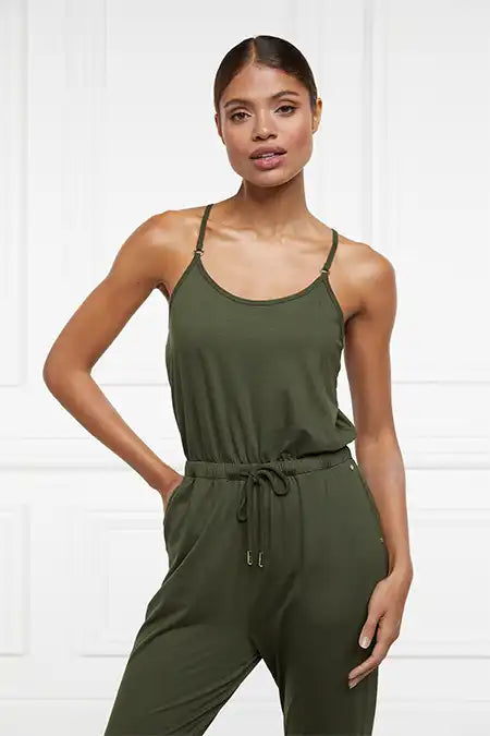 Iconic Jersey Jumpsuit (Khaki)