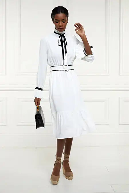 Olivia Tie Dress (White)